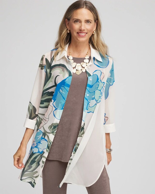 Travelers Artisanal Chiffon Tunic - image 1